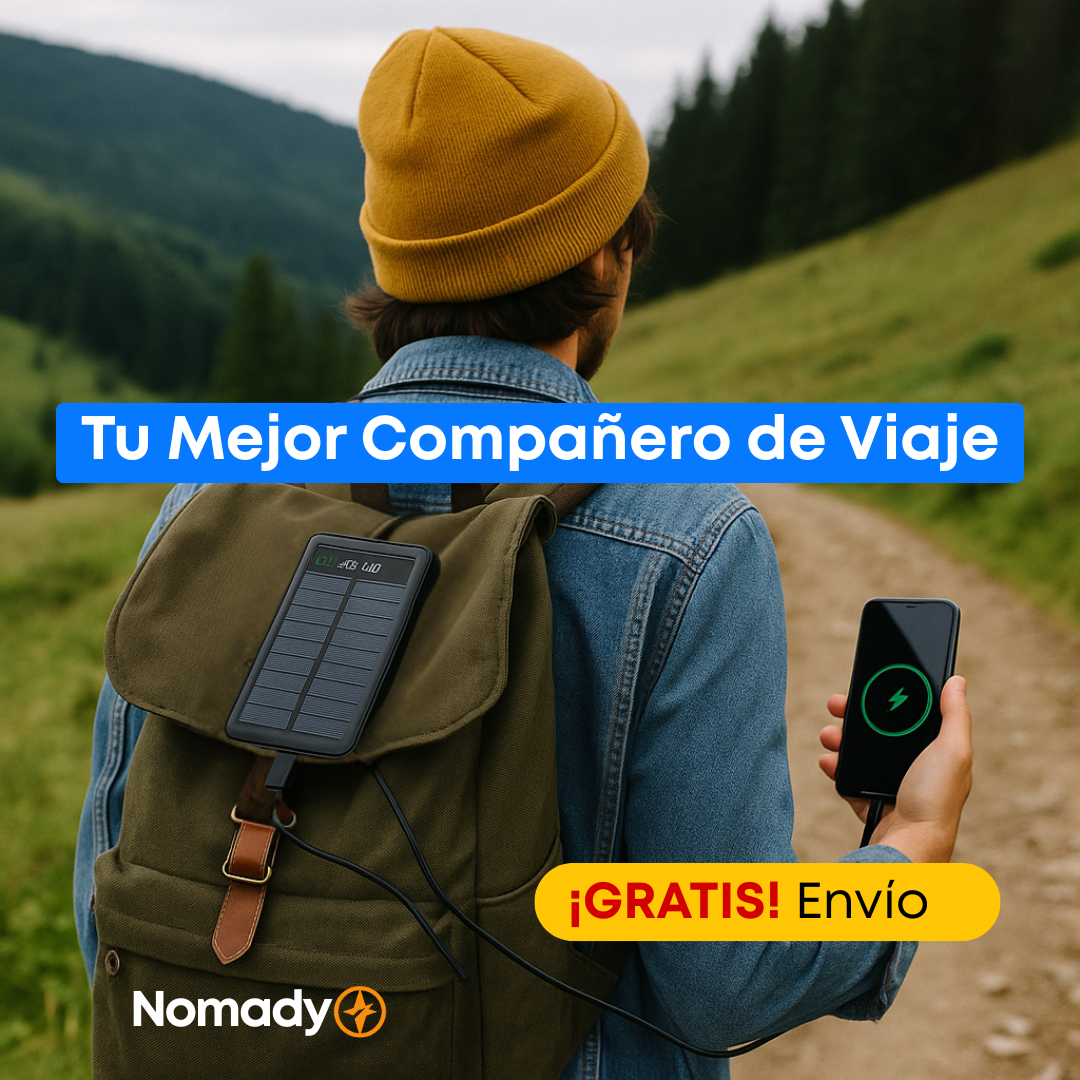 SUN Charge Slim + 🎁 4 Cables de Carga (USB, Tipo C, Micro USB y Lightning) + 🎁 eBook "Energía Nómada sin Límites"